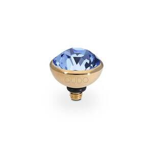 NEW QUDO women's bottone ring topper in light sapphire